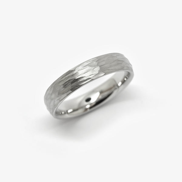HAMMERBLOW LINEA WEDDING RING - 5MM - PLATINUM - LENGTHWISE