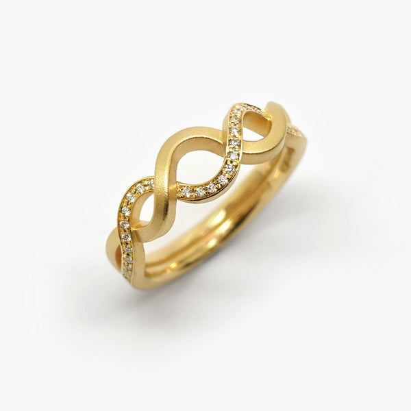 WEAVE RING 1.5 - YELLOW GOLD + DIAMONDS