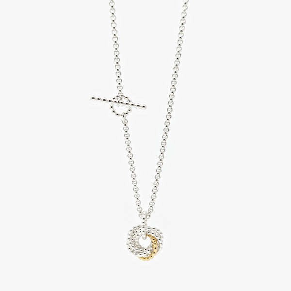 QUIRIL PENDANT - SILVER + 1 GOLD ELEMENT