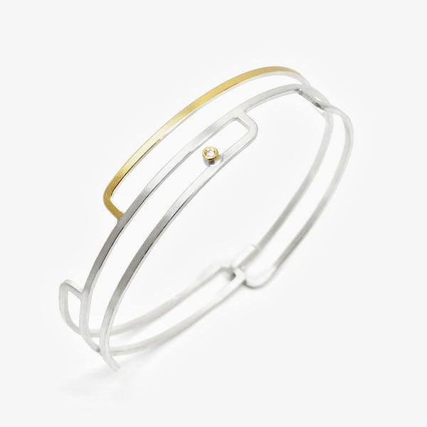 LABYRINTH BANGLE + DIAMOND