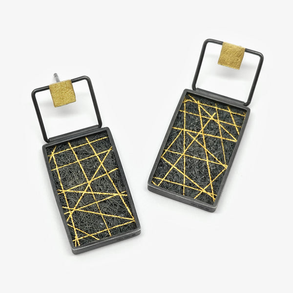 XL EARRINGS - GOLD WEB