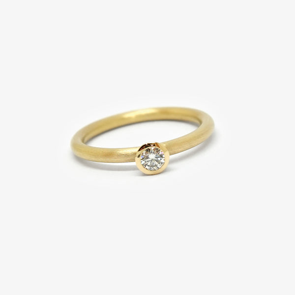CUP RING - YELLOW GOLD - 0.15CT