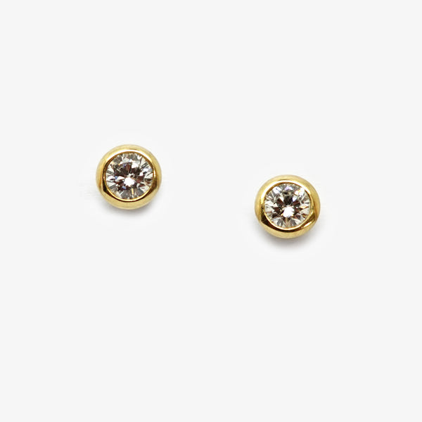 CUP STUDS - YELLOW GOLD