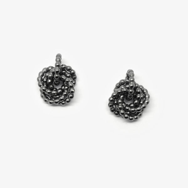 QUIRIL STUDS 11MM - OXIDISED SILVER