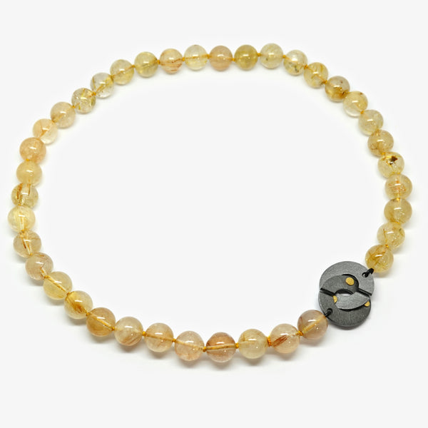 GOLDEN RUTILATED QUARTZ NECKLACE