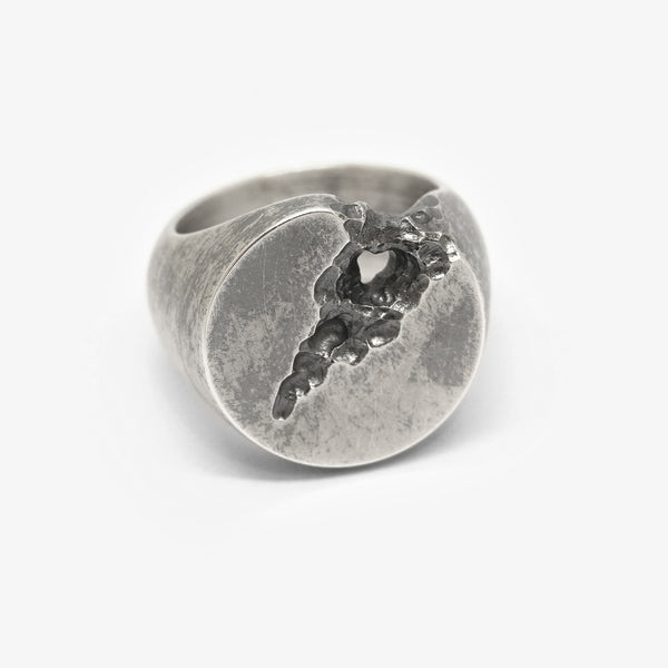 GEODE SIGNET RING - ROUND - 18MM