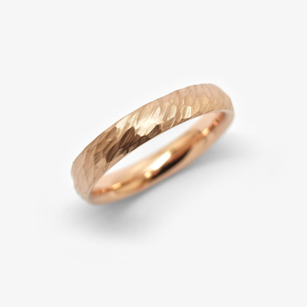 HAMMERBLOW LINEA WEDDING RING - 4MM - RED GOLD - UNDULATING