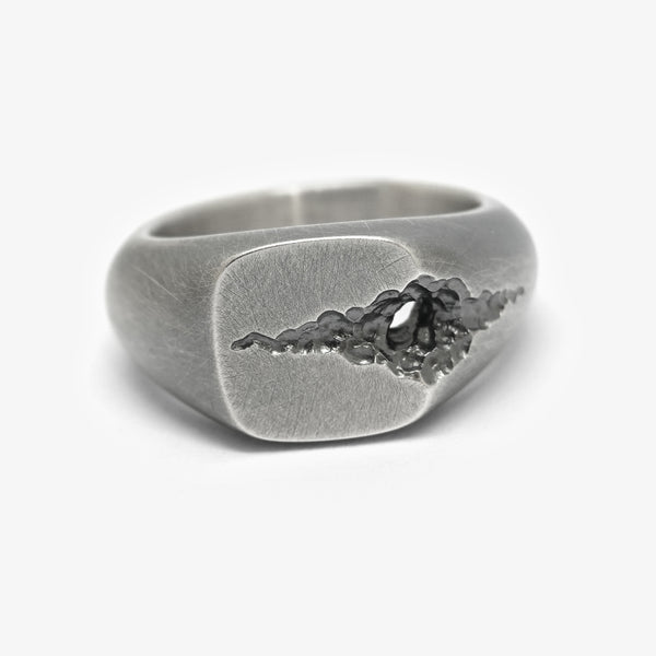 GEODE SIGNET RING - CUSHION - 12MM
