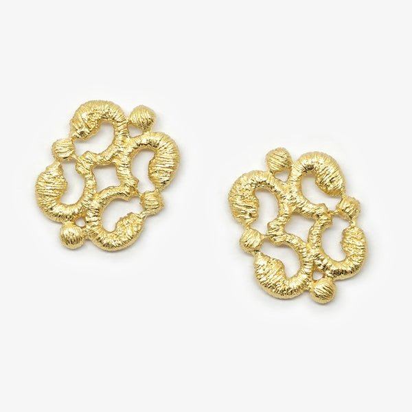MARRAKESH STUDS - GOLD PLATED SILVER