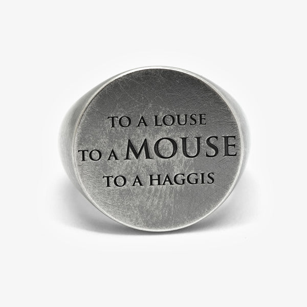 SIGNET RING - 20MM ROUND - TO A MOUSE