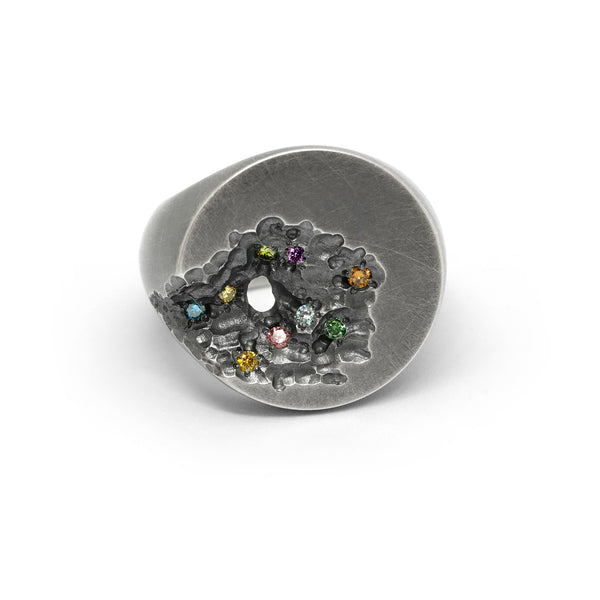 GEODE SIGNET RING - 20MM ROUND - BIG BANG