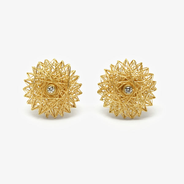 FILO D'ORO EARRINGS - YELLOW GOLD + DIAMONDS