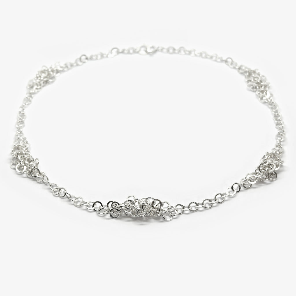 DARROW CLUSTER CHAIN NECKLACE - SILVER – ORRO