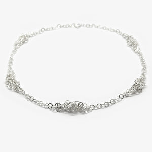 DARROW CLUSTER CHAIN NECKLACE - SILVER