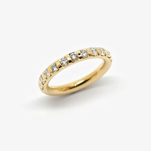 MANON ETERNITY WEDDING RING - YELLOW GOLD 3MM + 11 DIAMONDS