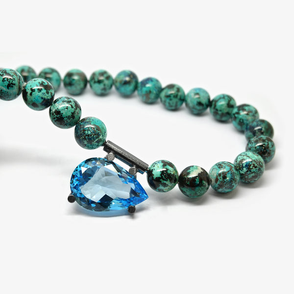 STICKS NECKLACE - TOPAZ DROP