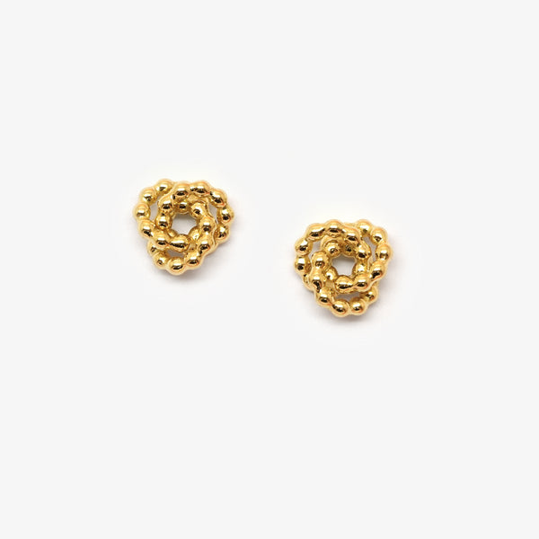 EAR FLY STUDS - 7MM - YELLOW GOLD