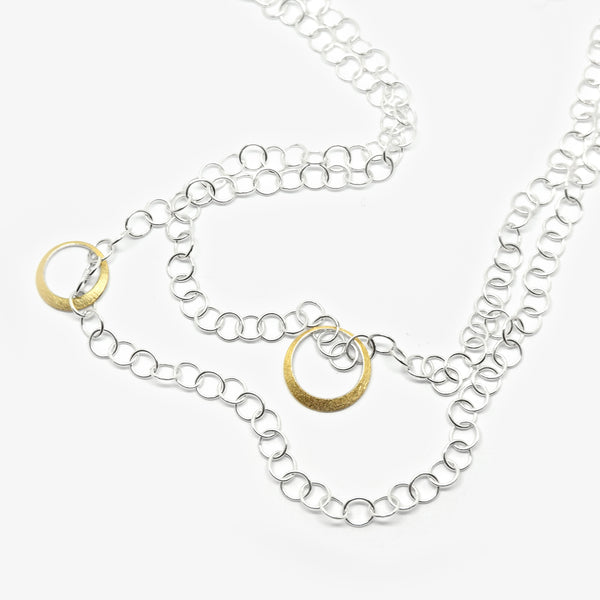 DOUBLE HALO CHAIN NECKLACE