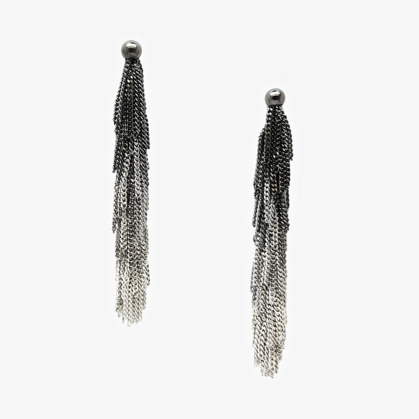 SIARA EARRINGS - BLACK TO WHITE