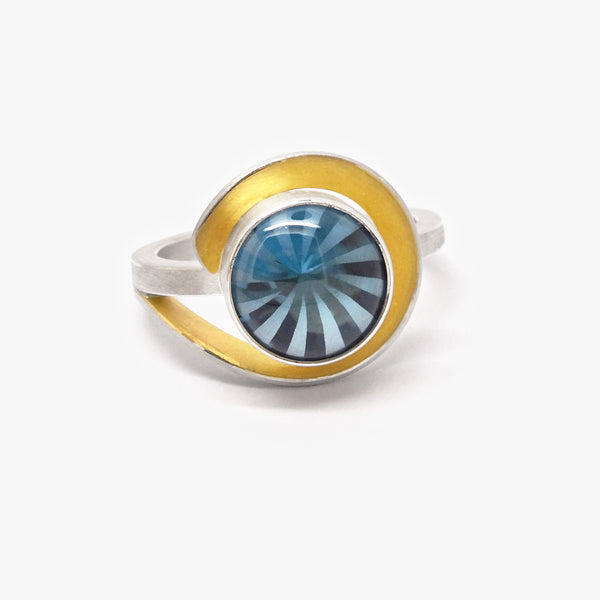 COWL RING - LONDON BLUE TOPAZ