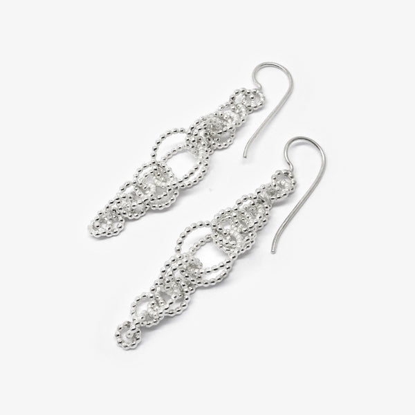 CLOUD EARRINGS - 6CM - SILVER