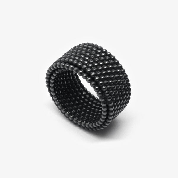 LOOPE RING 7 - OXIDISED SILVER