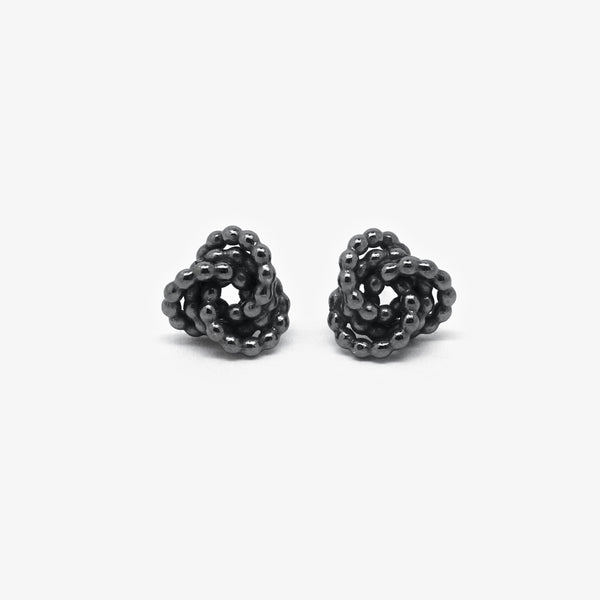 EAR FLY STUDS - 9MM - SILVER OXI