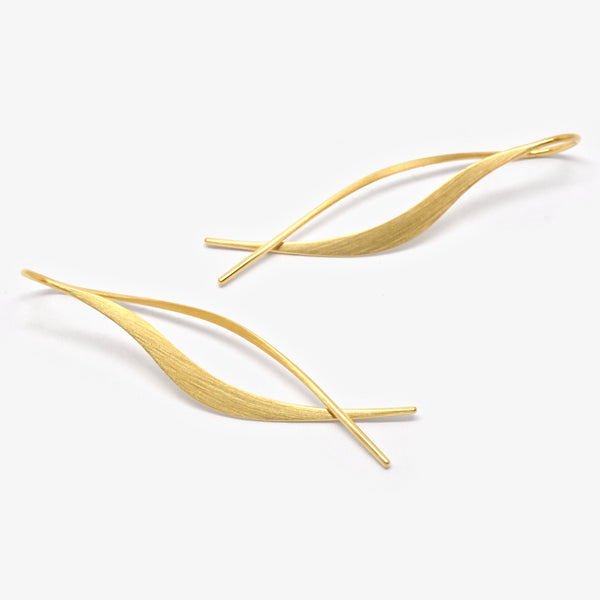 LEAVES EARRINGS - SHORT - YELLOW GOLD