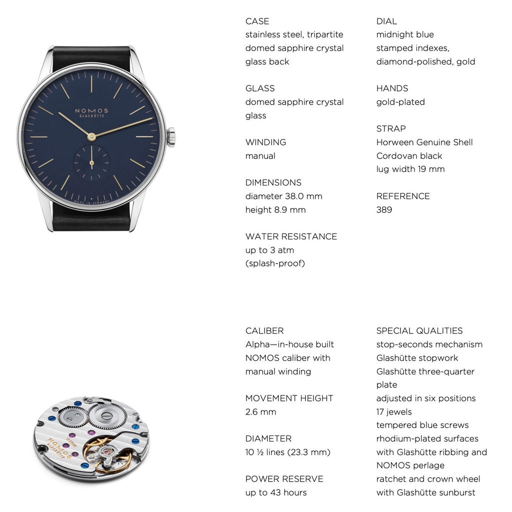 Orro Watch ORION 38 MIDNIGHT BLUE – ORRO