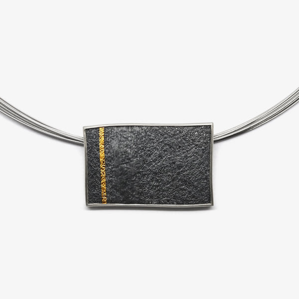 GOLD LINE PENDANT - LARGE OBLONG