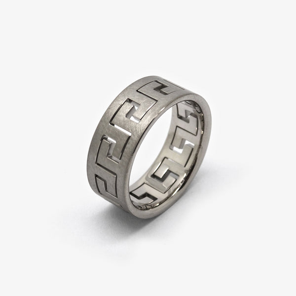 MEANDER - GREEK KEY - GREY GOLD