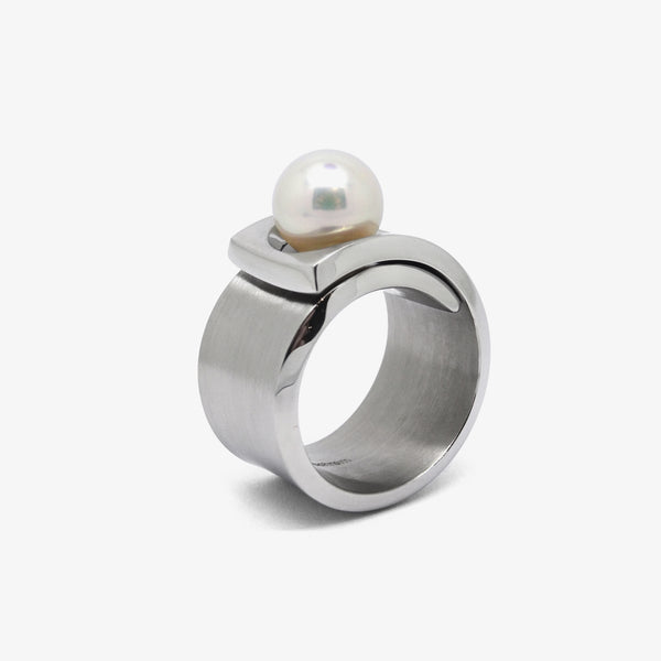SPIRA RING - LARGE - PEARL