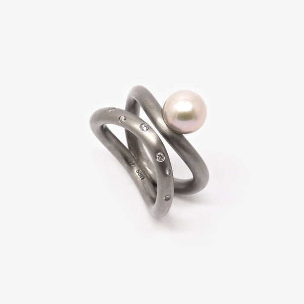 AKOYA WAVE RING