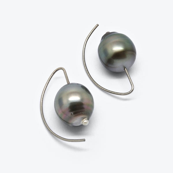 XL BAROQUE TAHITI DROP EARRINGS
