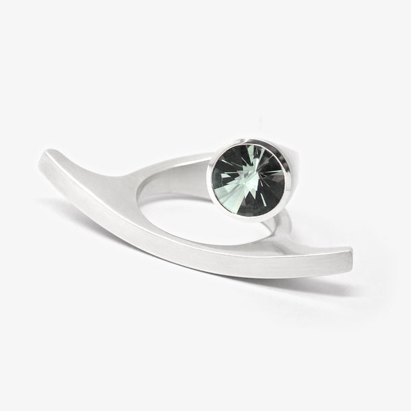 LAGUNA RING - SILVER + PRASIOLITE
