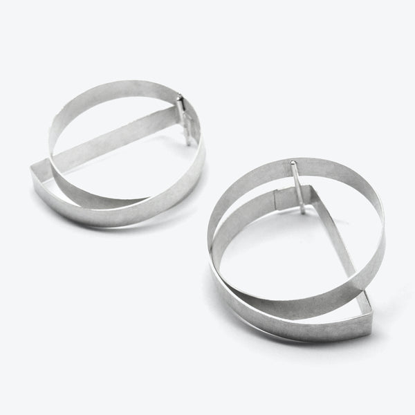 RIBBON EARRINGS - HALF ROUND