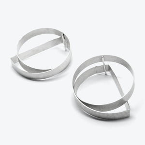 RIBBON EARRINGS - HALF ROUND