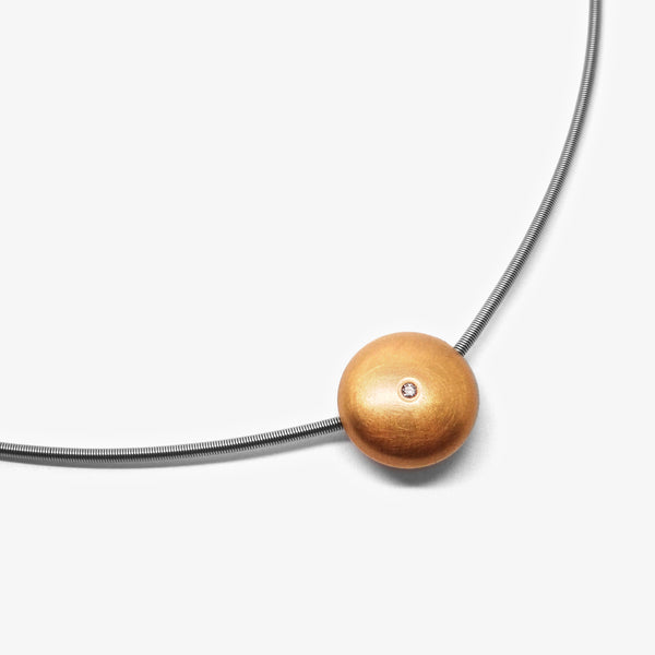 CLIP NECKLACE - STEEL + ROSE GOLD