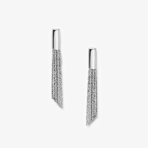 SMALL SHINE EARRINGS - WHITE RHODIUM