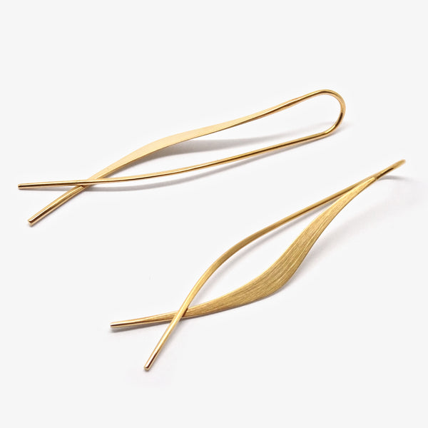 LEAVES EARRINGS - MEDIUM - YELLOW GOLD