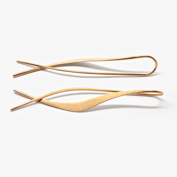 LEAVES EARRINGS - MEDIUM - ROSE GOLD