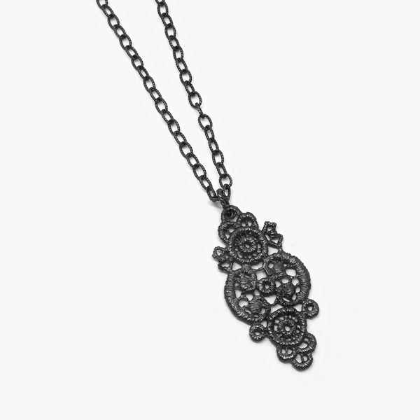 TURANDOT PENDANT - OXIDISED SILVER
