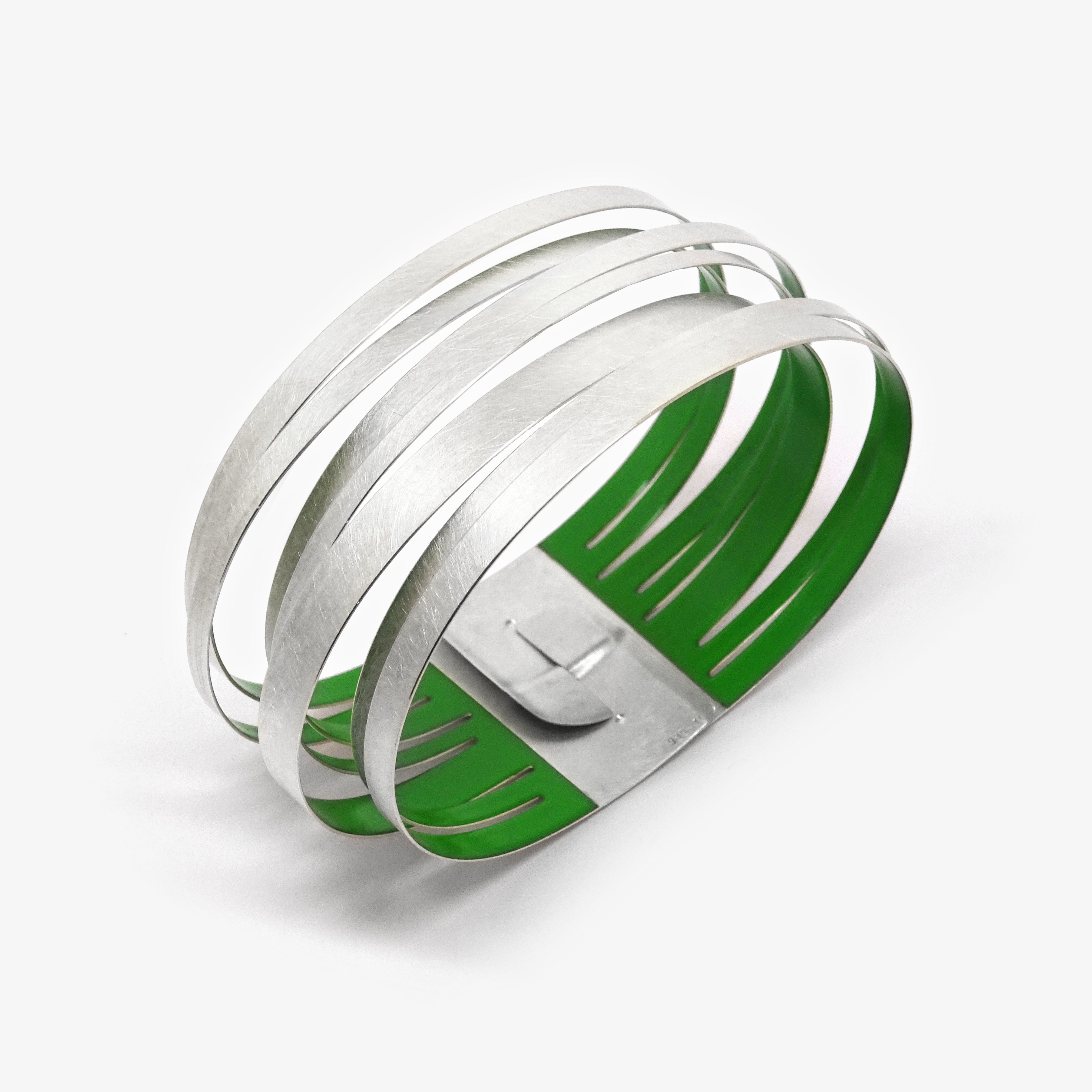 CURLED STRIPES BRACELET - MEDIUM - LACQUER