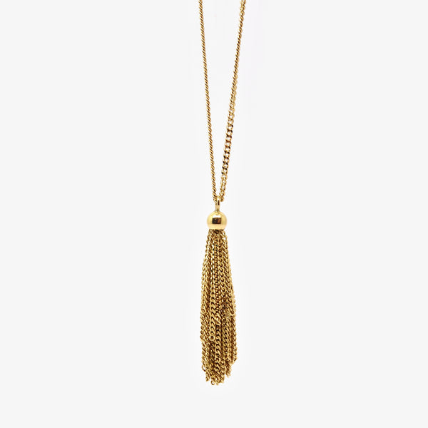 SMALL TASSEL PENDANT - YELLOW GOLD