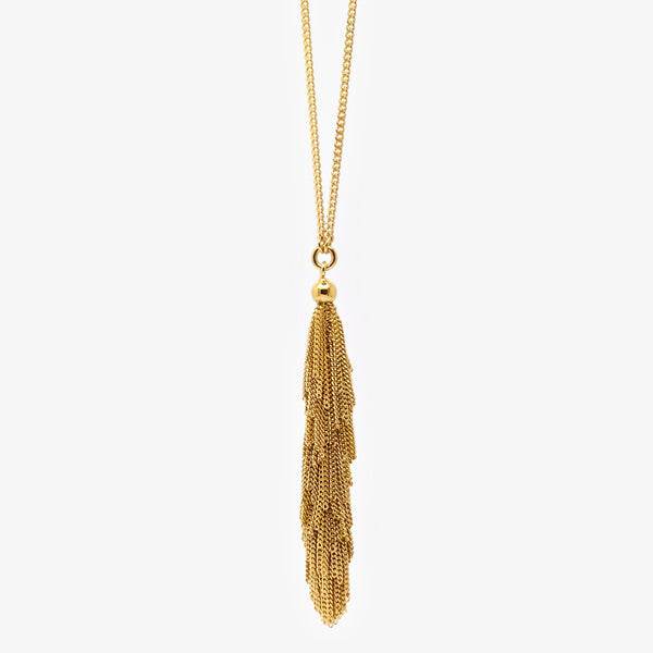 LARGE TASSEL PENDANT - GOLD PLATED