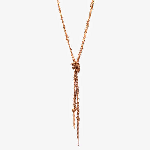 TWIST NECKLACE - ROSE GOLD PLATED