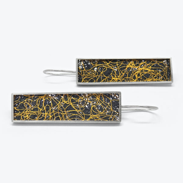LONG EARRINGS - GOLD WOOL