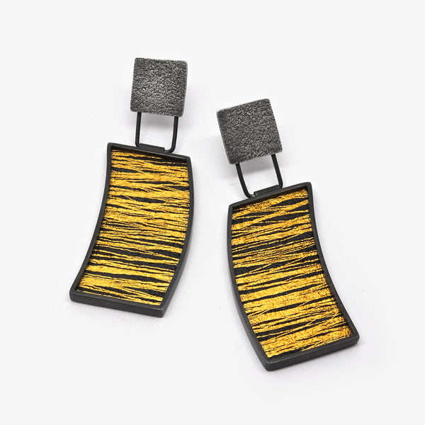 XXL EARRINGS - GOLD ZEBRA