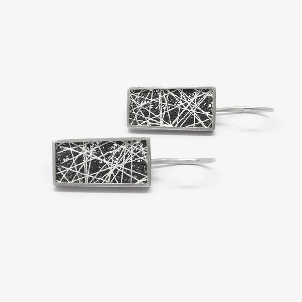MEDIUM EARRINGS - WHITE WEB