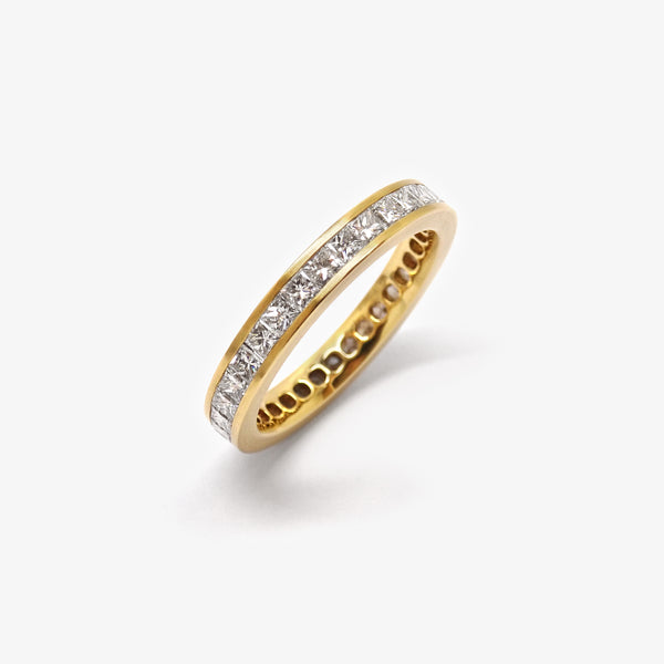 PRINCESS ETERNITY WEDDING RING - CHANNEL SET